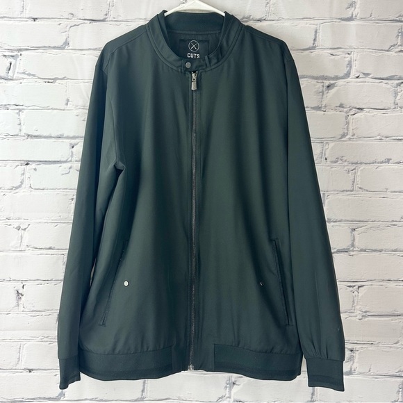 Cuts Clothing Legacy Bomber Jacket Men’s XXL Black Wind Water Resistant Outdoor - Picture 2 of 11
